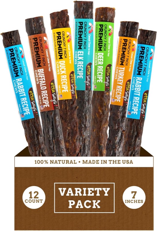 etta says! premium crunchy dog chews.