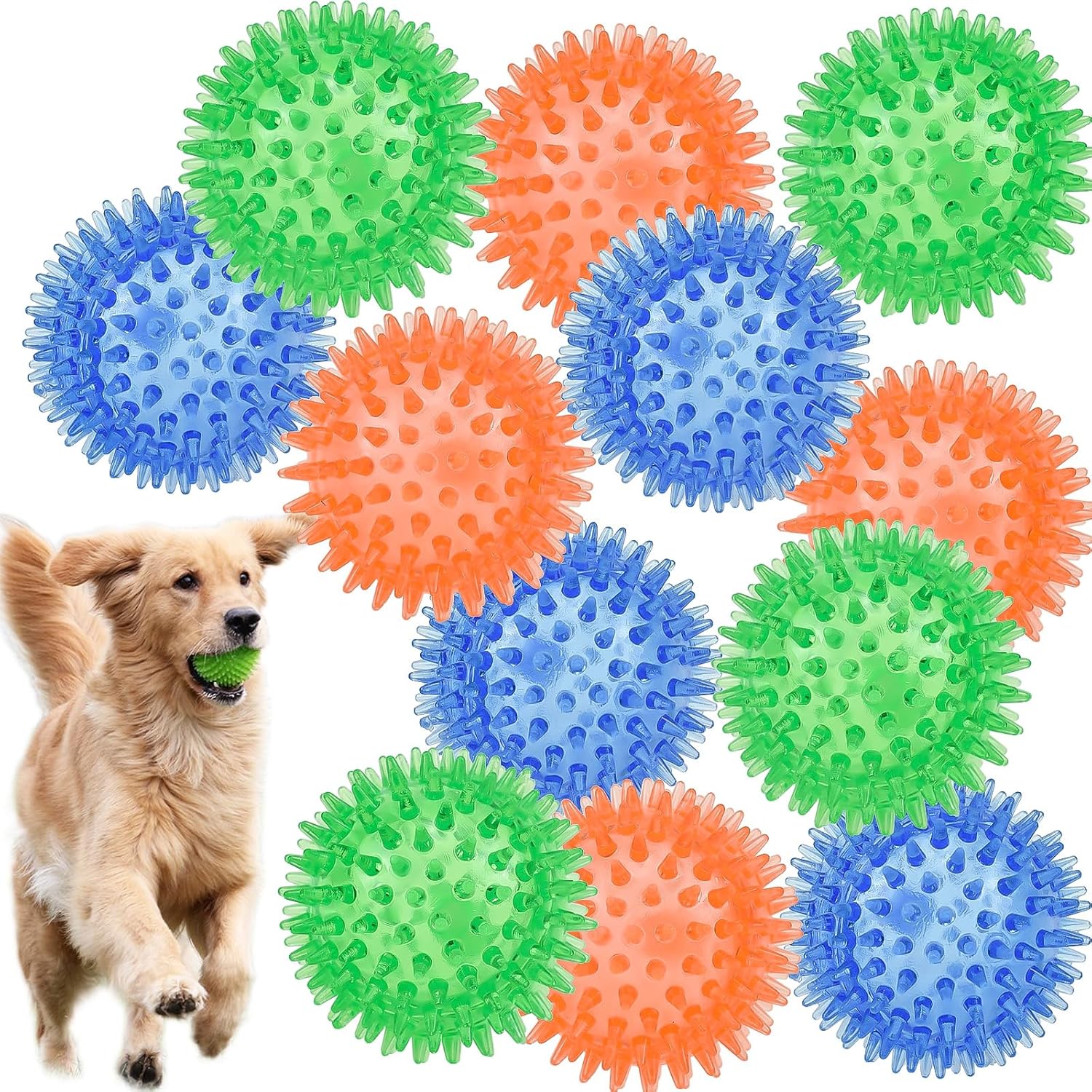 Spiky Dog Balls 12 pack